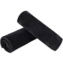 Microfiber Facial Cloths Fast Drying Washcloth 12inch x 12inch Black 2 pack