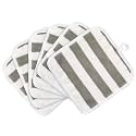 Microfiber Facial Cloths Fast Drying Washcloth 8x8inch Stripes 6 pack