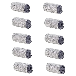 microfiber refill pad head fit flat mops washable household cleaning tool house floor dust mop refill pad for large bucket mop for home office restaurants set of 10 pcs 38 cm x 12 cm