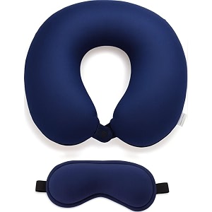 Microfiber Travel Pillow with Eye Mask -