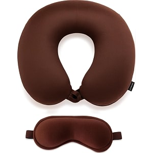 Microfiber Travel Pillow with Eye Mask -