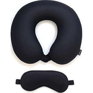 Microfiber Travel Pillow with Eye Mask -