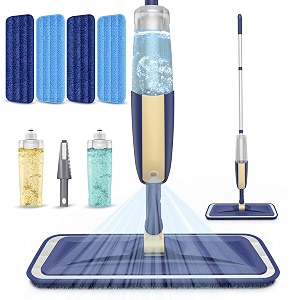 microfibre floor mop with 4 washable pads spray mops for cleaning floors