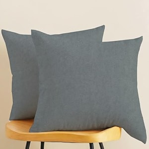 ivaza microfibre soft amp fulffy filled decorative pillowthrow pillow insertssqaure pillows velvet cushion inserts square pillowcushion for sofa car and decorationset of 3 1234 x 1234 grey dark