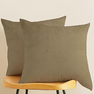 ivaza microfibre soft amp fulffy filled decorative pillowthrow pillow insertssqaure pillows velvet cushion inserts square pillowcushion for sofa car and decorationset of 2 1234 x 1234 stone