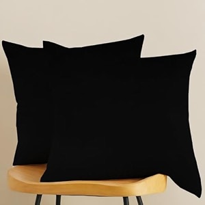 ivaza microfibre soft amp fulffy filled decorative pillowthrow pillow insertssqaure pillows velvet cushion inserts square pillowcushion for sofa car and decorationset of 1 1234 x 1234 black