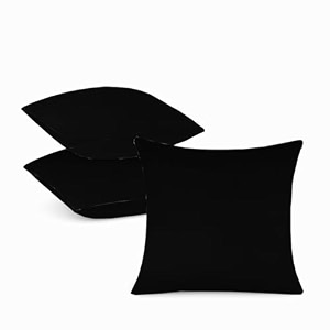 ivaza microfibre soft amp fulffy filled decorative pillowthrow pillow insertssqaure pillows velvet cushion inserts square pillowcushion for sofa car and decorationset of 3 1634 x 1634 black
