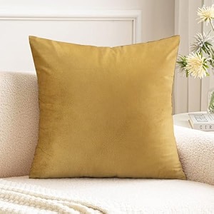 ivaza microfibre soft amp fulffy filled decorative pillowthrow pillow insertssqaure pillows velvet cushion inserts square pillowcushion for sofa car and decorationset of 1 1234 x 1234 brown