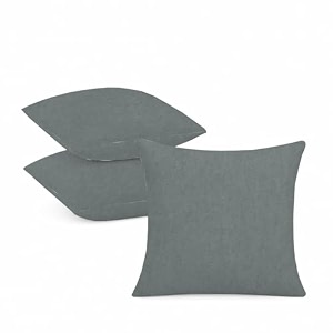 ivaza microfibre soft amp fulffy filled decorative pillowthrow pillow insertssqaure pillows velvet cushion inserts square pillowcushion for sofa car and decorationset of 3 1234 x 1234 grey dark