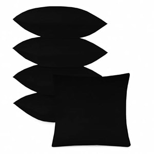 ivaza microfibre soft amp fulffy filled decorative pillowthrow pillow insertssqaure pillows velvet cushion inserts square pillowcushion for sofa car and decorationset of 5 2434 x 2434 black