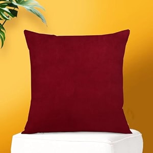 ivaza microfibre soft amp fulffy filled decorative pillowthrow pillow insertssqaure pillows velvet cushion inserts square pillowcushion for sofa car and decorationset of 1 2434 x 2434 wine