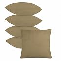 IVAZA Microfibre Soft &amp; Fulffy Filled Decorative Pillow/Throw Pillow Inserts,Sqaure Pillows Velvet Cushion Inserts Square Pillow,Cushion for Sofa, Car and DecorationSet of 1 (12" x 12") Stone