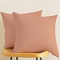 IVAZA Microfibre Soft &amp; Fulffy Filled Decorative Pillow/Throw Pillow Inserts,Sqaure Pillows Velvet Cushion Inserts Square Pillow,Cushion for Sofa, Car and DecorationSet of 2 (12" x 12") Pink Purple