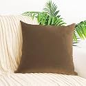 IVAZA Microfibre Soft &amp; Fulffy Filled Decorative Pillow/Throw Pillow Inserts,Sqaure Pillows Velvet Cushion Inserts Square Pillow,Cushion for Sofa, Car and DecorationSet of 1 (12" x 12") Dark Brown