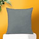 IVAZA Microfibre Soft &amp; Fulffy Filled Decorative Pillow/Throw Pillow Inserts,Sqaure Pillows Velvet Cushion Inserts Square Pillow,Cushion for Sofa, Car and DecorationSet of 1 (24" x 24") Grey Dark