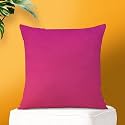 IVAZA Microfibre Soft &amp; Fulffy Filled Decorative Pillow/Throw Pillow Inserts,Sqaure Pillows Velvet Cushion Inserts Square Pillow,Cushion for Sofa, Car and DecorationSet of 1 (24" x 24") Hot Pink