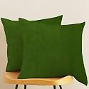 IVAZA Microfibre Soft &amp; Fulffy Filled Decorative Pillow/Throw Pillow Inserts,Sqaure Pillows Velvet Cushion Inserts Square Pillow,Cushion for Sofa, Car and DecorationSet of 2 (12" x 12") Light Green