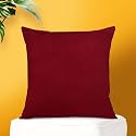 IVAZA Microfibre Soft &amp; Fulffy Filled Decorative Pillow/Throw Pillow Inserts,Sqaure Pillows Velvet Cushion Inserts Square Pillow,Cushion for Sofa, Car and DecorationSet of 1 (24" x 24") Wine