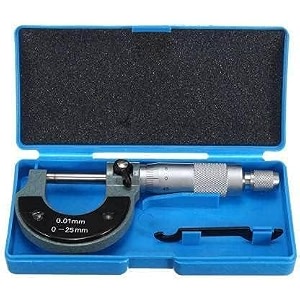 micrometer screw gauge 0-25 mm 001 mm graduation precision steel too