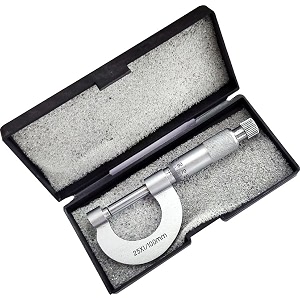 micrometer screw gauge nickel plated brass - range 0-25x001mm