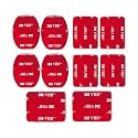 micros2u 3M Double-Sided Sticky Pads (Pack of 10) for GoPro Hero. 4 x Flat, 6 x Curved