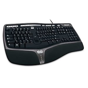 microsoft natural ergo 4000 wired keyboard black