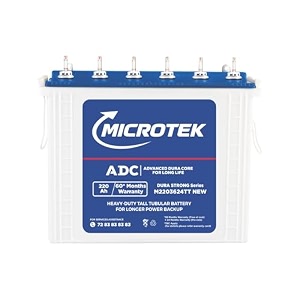 microtek dura strong m2203624tt  220ah tall tubular inverter battery with advanced dura core technology for longer battery life with 60 months of warranty suitable for home office amp shops