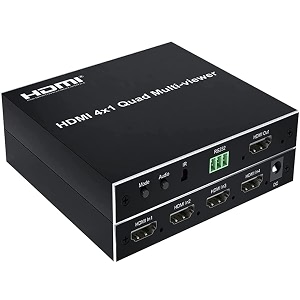 microware 4x1 hdmi quad multi-viewer quad screen real time multi-viewer with hdmi seamless switcher function full 1080p and 3d 4 in 1 out converter seamless switch