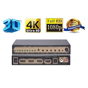 microware hdmimhl 3x1 audio extractor 4k arc audio edid setting 51ch 2ch 1080p black