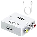 MICROWARE HDMI to RCA AV Adapter Converter Compatible with Android TV Smart Box Lap for 480P NTSC/PAL HDMI2AV