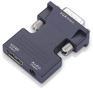microware  tv-out cable hdmi female to vga male output with audio converterhdmi to vga adapter