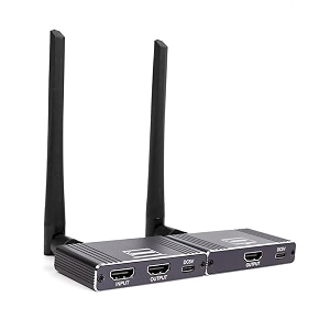 microware wireless hdmi extender kit supports 1080p full hd 180m 1pair wireless hdmi transmitter and receiver with hdmi loop-out and ir