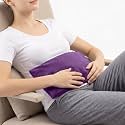 Microwavable Heating Pad with Washable Cover, 8 x 18 Microwave Heating Pad for Neck and Shoulders, Moist Heat Bean Bag Warm Compress for Knee, Joints, Wrist, Abdomen (Dark Purple)