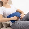 Microwavable Heating Pad with Washable Cover, 8 x 18 Microwave Heating Pad for Neck and Shoulders, Moist Heat Bean Bag Warm Compress for Knee, Joints, Wrist, Abdomen (Dark Blue)