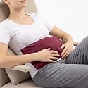 Microwavable Heating Pad with Washable Cover, 8 x 18 Microwave Heating Pad for Neck and Shoulders, Moist Heat Bean Bag Warm Compress for Knee, Joints, Wrist, Abdomen (Wine Red)