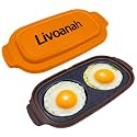 Microwave Egg Cooker for 2 Eggs - Microwave Egg Poacher & Fryer for Breakfast Sandwiches, Quick Breakfast Maker, Nonstick, Dishwasher Safe, BPA-Free, Portable for Home, Travel & RV (Orange)