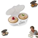 Microwave Egg Poacher, Poached Egg Cooker Microwave, Dual Cavity Eggs Poacher with Easy-Clean Design, Quick Cooking Tool for Breakfast, Brunch, and Everyday Meals (1PCS-B)