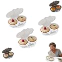 Microwave Egg Poacher, Poached Egg Cooker Microwave, Dual Cavity Eggs Poacher with Easy-Clean Design, Quick Cooking Tool for Breakfast, Brunch, and Everyday Meals (3PCS-B)