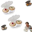 Microwave Egg Poacher, Poached Egg Cooker Microwave, Dual Cavity Eggs Poacher with Easy-Clean Design, Quick Cooking Tool for Breakfast, Brunch, and Everyday Meals (2PCS-B)