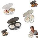 Microwave Egg Poacher, Poached Egg Cooker Microwave, Dual Cavity Eggs Poacher with Easy-Clean Design, Quick Cooking Tool for Breakfast, Brunch, and Everyday Meals (MIX)