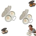 Microwave Egg Poacher, Poached Egg Cooker Microwave, Dual Cavity Eggs Poacher with Easy-Clean Design, Quick Cooking Tool for Breakfast, Brunch, and Everyday Meals (2PCS-C)