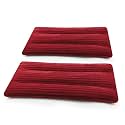 Microwave Heating Pad 6 x 12 Heating Pad Mini Microwave, Microwave Bean Bag Heating Pad for Neck and Shoulders, Moist Heat Pack Pillow Warm Compress for Knee, Joints, Abdomen (Wine Red) - 2 Pack