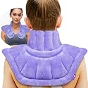 AiricePac Microwave Heating Pad for Neck Shoulders and Back Pain Relief with Moist Heat, Weighted Microwavable Heated Neck Wrap Warmer, Scented Purple