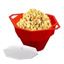Foldable Pop-Corn Bowl Lid, Handles, Dishwasher Safe, Creative Popcorn