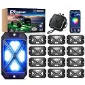 MICTUNING C4+ RGBW Rock Lights, 12-Pod 360° 4-Sided Ultra Bright Pure Color