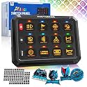 MICTUNING P1B RGB 12 Gang Switch Panel with Toggle Momentary Flash Strobe