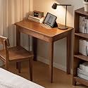 Mid-Century Modern Walnut Desk, Solid Wood Desk, Computer Desk with Drawers, Writing Desk for Study, Bedroom, Work 31.49" W