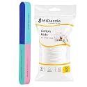 Midazzle 7-Way Nail File and Buffer Set with Cotton Pads, Manicure and Pedicure Tool, 2 Pieces