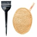 Midazzle Large Hair Dye Brush With Natural Organic Loofah, Body Scrybber (Oval) - Set of 2