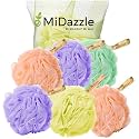 Omidazzle Luxury Bathing Loofah Sponge Exfoliator Scrubber For High Lather Cleansing (Small, Pack Of 6)